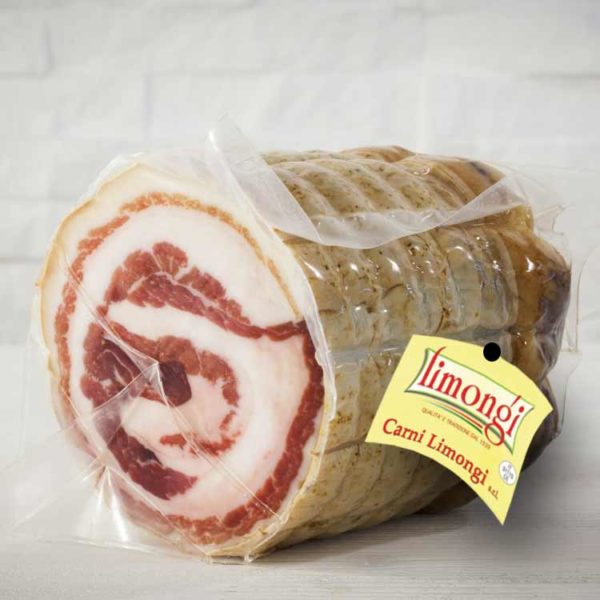 pancetta arrotolata stagionata trancio